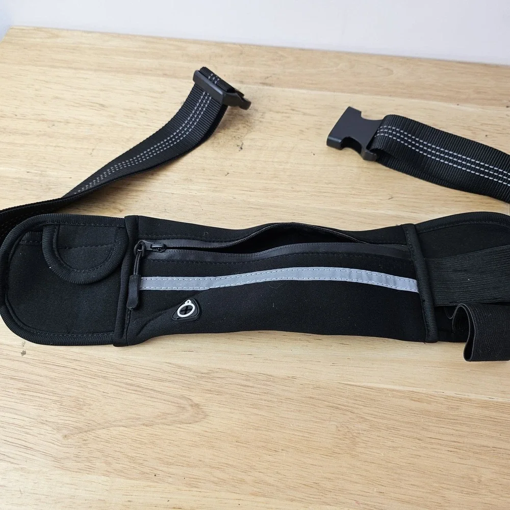 Hipster Running Belt Waist Pack Lightweight Black One Size Dog Walker‎